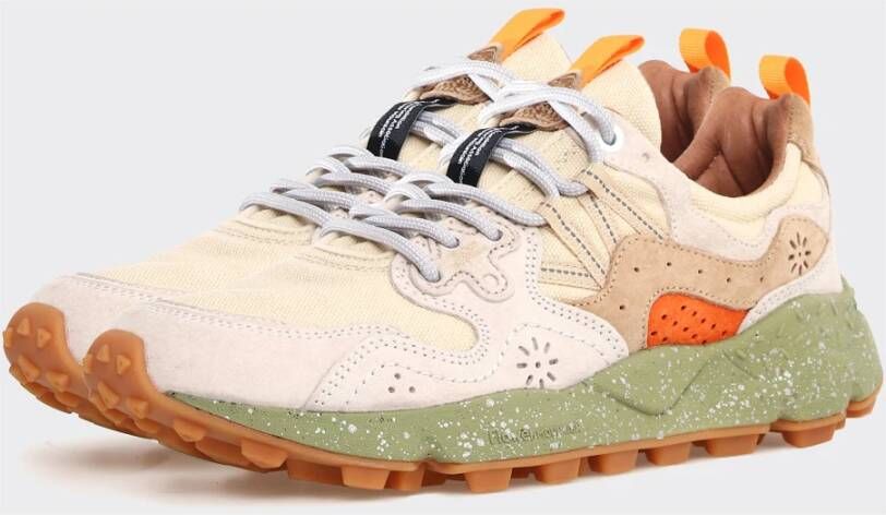 Flower Mountain Yamano Suede Canvas Sneakers in Melk-Beige Multicolor Dames