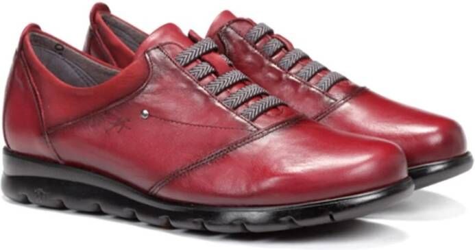 Fluchos Bordeaux Casual Dames Leren Schoenen