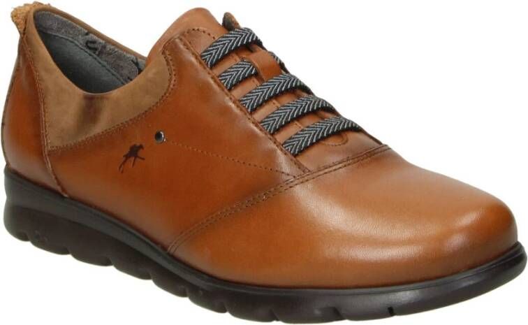 Fluchos Dames Casual Zwarte Leren Schoenen Black Dames - Foto 2