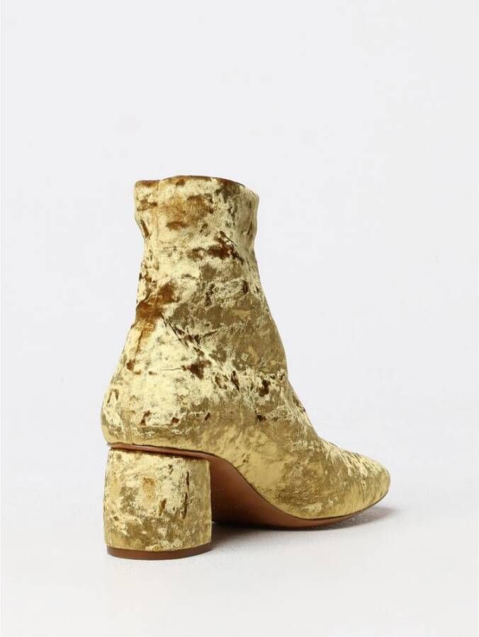 Forte Gouden Velvet Enkellaarsjes