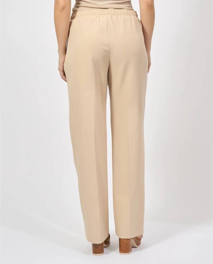 Fracomina Beige Bootcut Broek met Gouden Applicaties