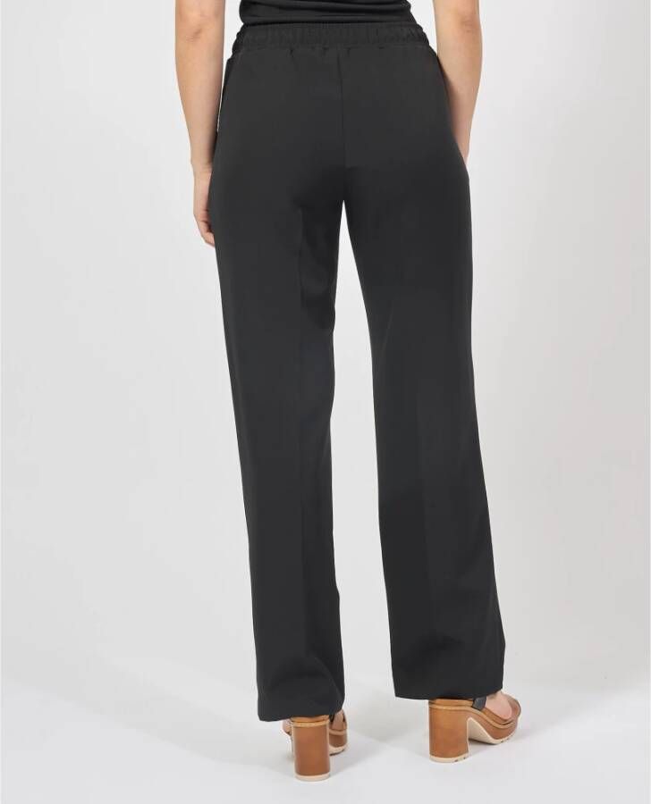 Fracomina Zwarte Bootcut Broek met Gouden Applicaties