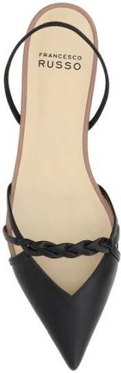 Francesco Russo Elegante geweven slingback sandalen
