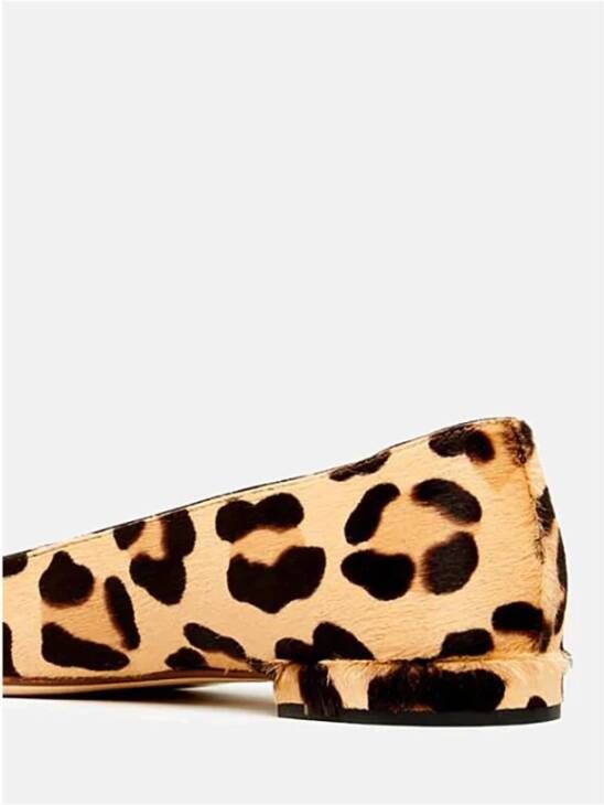Francesco Russo Haircalf Ronde Neus Balletflats Brown Dames