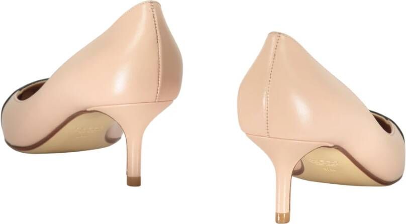 Francesco Russo Puntige Neus Leren Pumps met Kitten Hakken