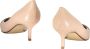 Francesco Russo Puntige Neus Leren Pumps met Kitten Hakken - Thumbnail 2
