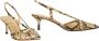 Francesco Russo Slangeprint Puntige Neus Slingback Pumps Multicolor Dames - Thumbnail 2