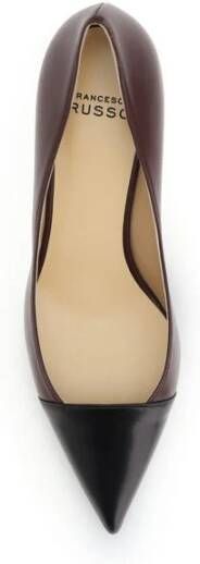 Francesco Russo Tweekleurige Kitten Heel Pumps