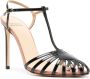Francesco Russo Zwarte Kasjmier Hoge Hak Sandalen - Thumbnail 2