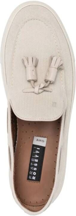 Fratelli Rossetti Suede Tassel Loafers Beige Heren