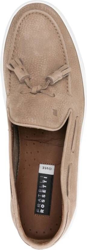 Fratelli Rossetti Tassel Leren Loafers Beige Heren