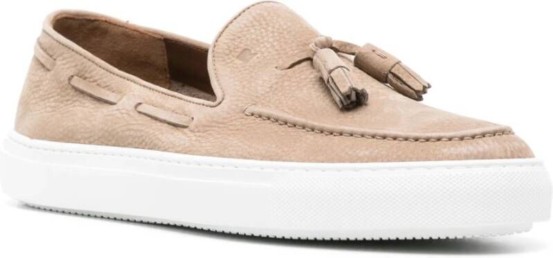 Fratelli Rossetti Tassel Leren Loafers Beige Heren