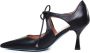 Fratelli Russo Zwarte Leren Vetersluiting Platte Schoenen Black Dames - Thumbnail 4