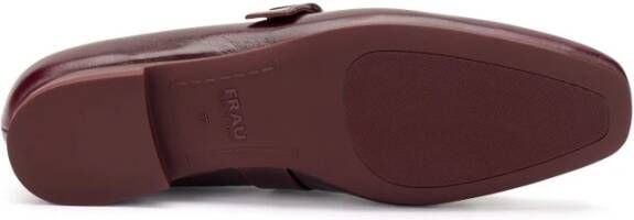 Frau Ballerina Flats met vierkante neus Bordeaux