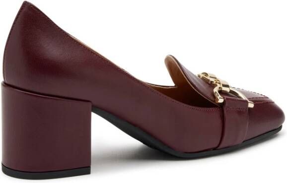 Frau Bordeaux Hak Mocassin Red Dames