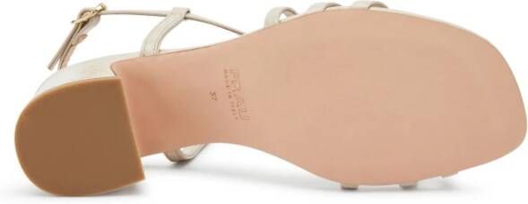 Frau Ecru Patent Sandal 93K2 Beige Dames