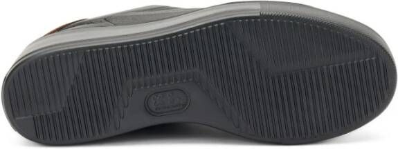 Frau Luipaard Platform Leren Sneakers Zwart