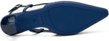 Frau Marineblauwe Raffia Slingback Sandalen