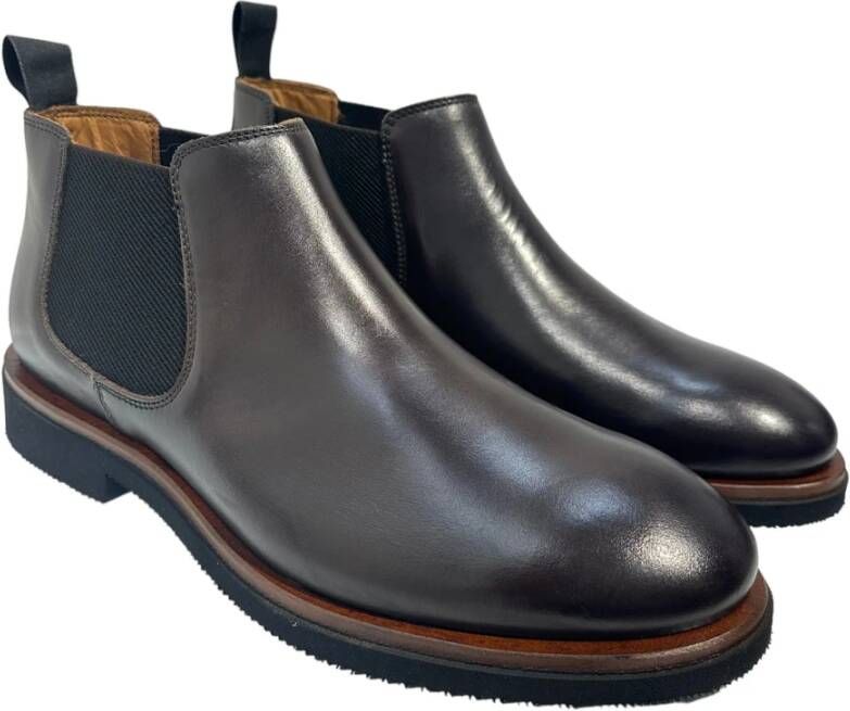 Frau Polyester enkellaarzen elegante stijl Brown Heren