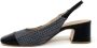 Frau Rafia en leren slingback Multicolor Dames - Thumbnail 3