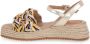 Frau Sandalen FANCY RAFIA TRICOLOR - Thumbnail 4