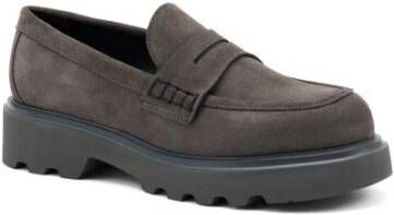 Frau Suède loafers met grafietdetail Gray Dames