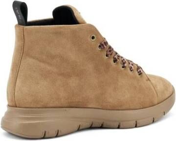 Frau Suède veterschoen met fluwelen details Beige Dames