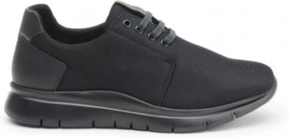 Frau Zwarte Technische Stof Sneakers voor Mannen