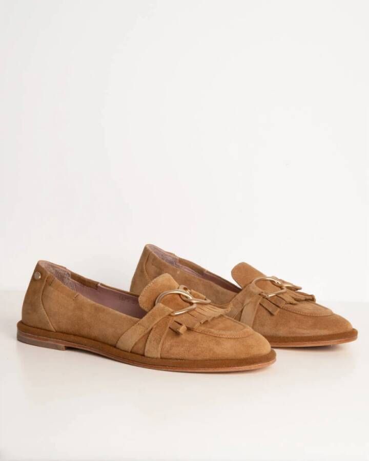 Fred de la Bretoniere Lilay Suède Loafers Brown Dames