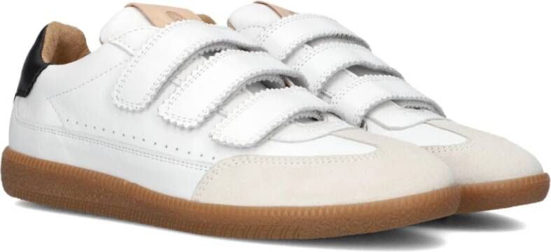 Fred de la Bretoniere Witte Leren Lage Sneakers White Dames