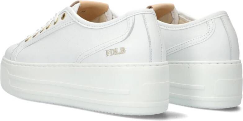 Fred De La Bretoniere Witte Leren Sneakers voor Vrouwen