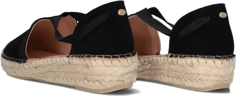 Fred De La Bretoniere Zwarte Suède Espadrilles Romi Luz