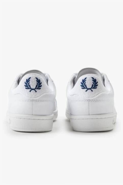 Fred Perry Badstof Sneakers met Laurier Detail White Heren