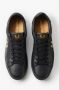 Fred Perry Spencer Leren Tennisschoen Zwart Heren - Thumbnail 2