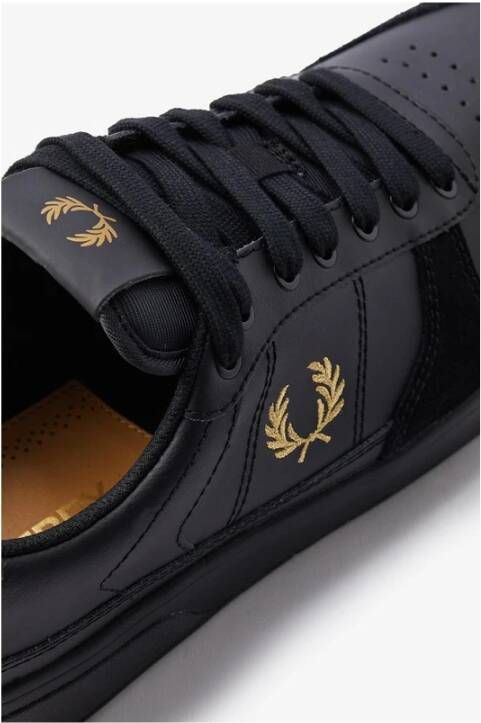 Fred Perry Spencer Leren Tennisschoen Zwart Heren