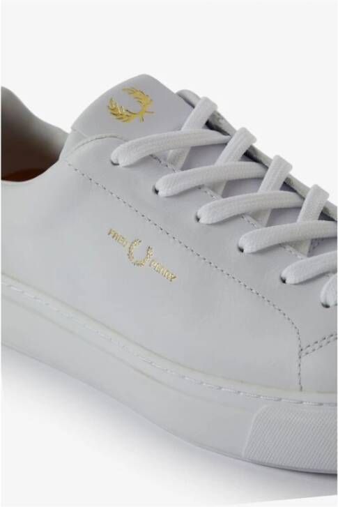 Fred Perry Essentiële leren tennisschoen Wit Heren