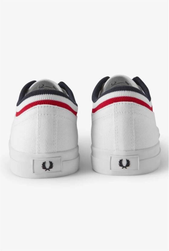 Fred Perry Klassieke Twill Sneakers met Geribbelde Boord