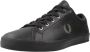 Fred Perry Leren Baseline Sneakers Black Heren - Thumbnail 3