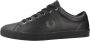 Fred Perry Leren Baseline Sneakers Black Heren - Thumbnail 4