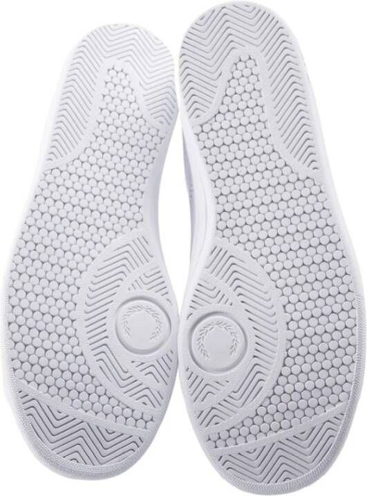 Fred Perry Leren herensneakers met rubberen zool White Heren