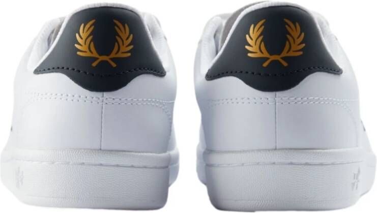 Fred Perry Leren herensneakers met rubberen zool White Heren