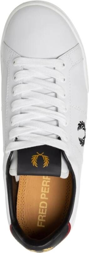 Fred Perry Mannen lederen sneakers b722 Wit Heren