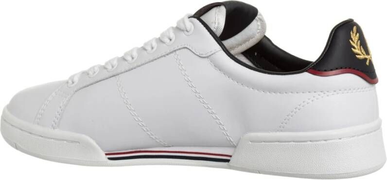 Fred Perry Mannen lederen sneakers b722 Wit Heren