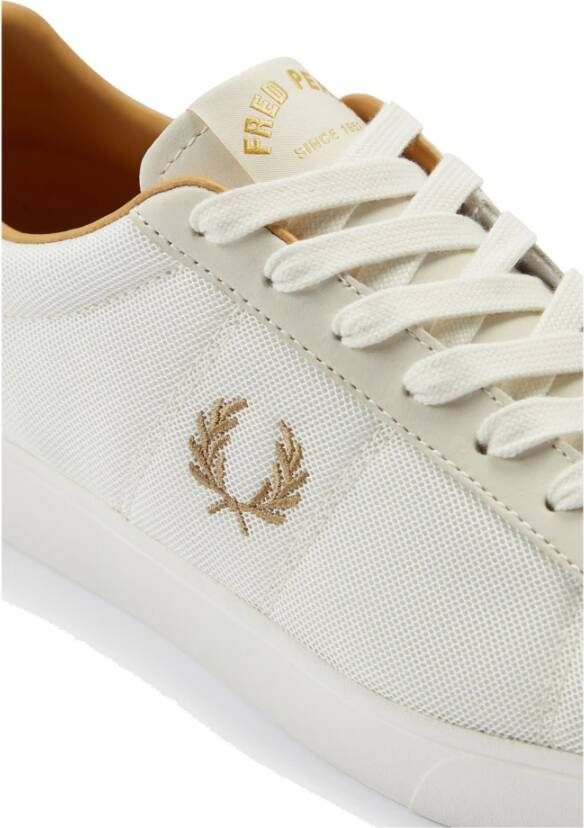 Fred Perry Mesh Nubuck Snow White Sneakers Wit Heren