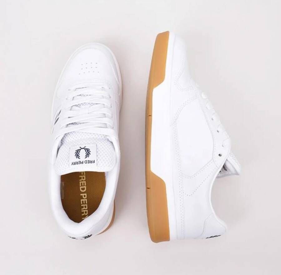 Fred Perry Sneaker van gestructureerd leer met Laurel Crown-logo