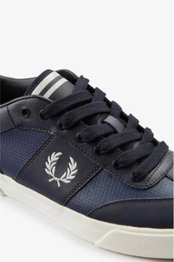 Fred Perry Stijlvolle Leren Sneakers Blauw Heren