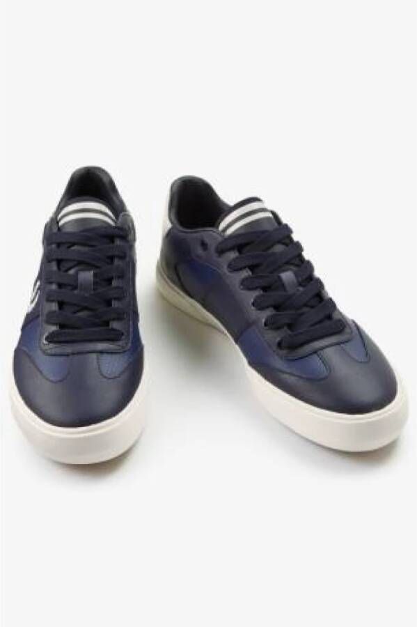 Fred Perry Stijlvolle Leren Sneakers Blauw Heren