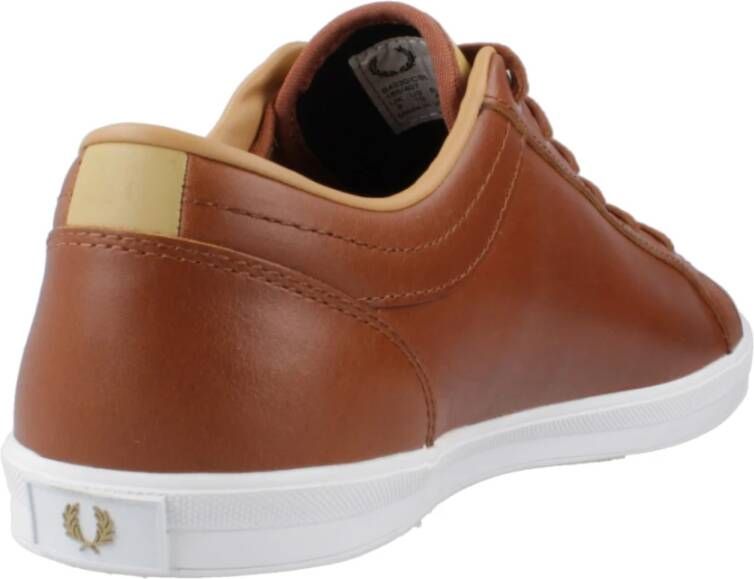 Fred Perry Baseline Leren Sneakers Brown Heren