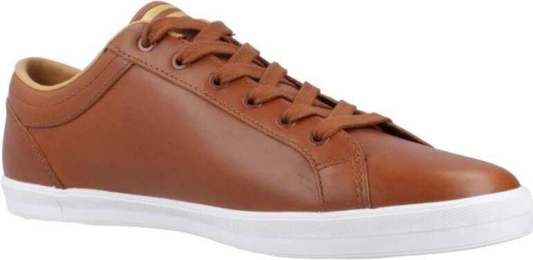 Fred Perry Baseline Leren Sneakers Brown Heren