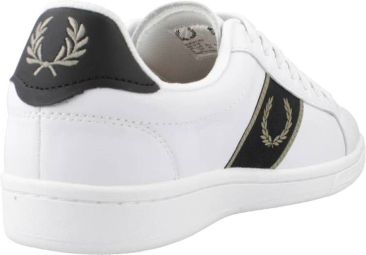 Fred Perry Leren Sneakers voor Mannen White Heren